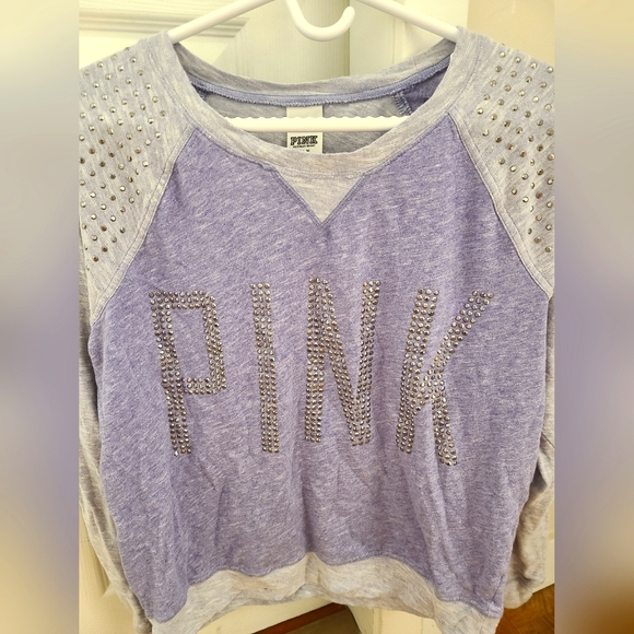 Victoria's Secret PINK Top, Long Sleeve Purple Size Medium - Picture 3 of 4